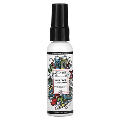 Poo-Pourri, Shoe Odor Eliminator, Cedar, Eucalyptus and Citrus, 2 fl oz (59 ml)