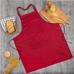 Фартук «Этель. Стиль», красный, 70×80 см, 80% п/э, 20% хлопок