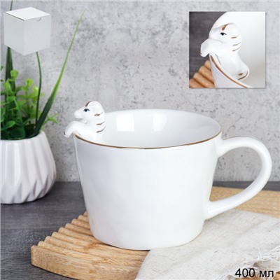 Кружка 400 мл Лошадь 14 см / B5479 /уп 48/Символ года 2026/744982