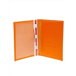 Обложка на паспорта из натуральной кожи, цвет оранжевый