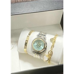 Подарочный набор для женщин часы, 2 браслета + коробка #22852954