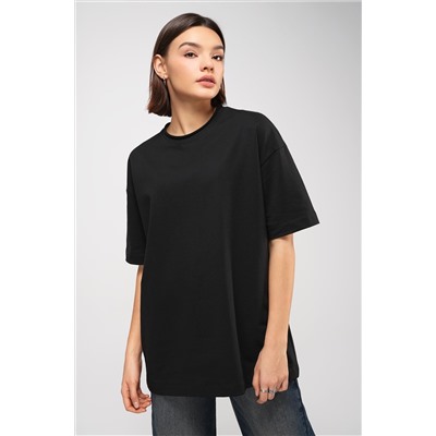 Женская футболка оверсайз из футера двухнитки Happyfox