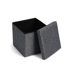 Пуф – короб складной «Клик Мебель», с ящиком, 300×300×300 мм, рогожка, цвет серый