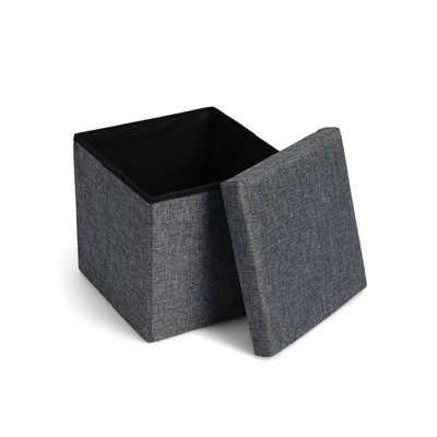 Пуф – короб складной «Клик Мебель», с ящиком, 300×300×300 мм, рогожка, цвет серый