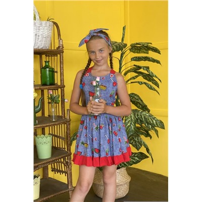 Сарафан 5074 детский (Синий)