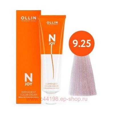 OLLIN "N-JOY" 9/25 - блондин фиолетово-махагоновый, перманентная крем-краска для волос 100мл