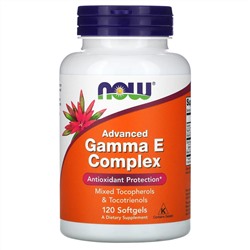 Now Foods, добавка с полным спектром витамина Е, улучшенная, 120 капсул