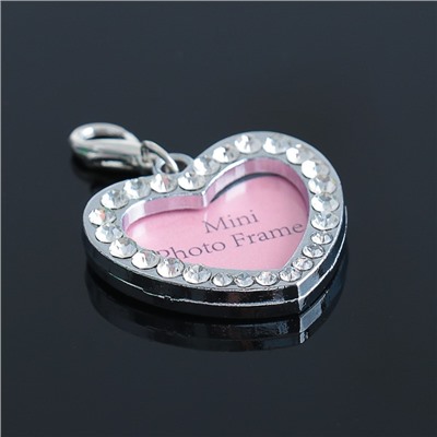 Адресник под записку «Сердечко», 3×3 см, металл, серебристый