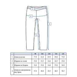 Брюки трикотажные для девочек