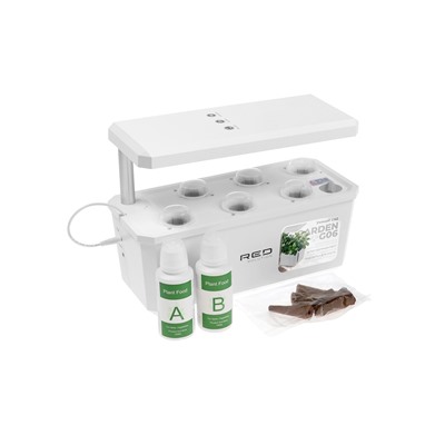 Умный сад RED SOLUTION G06, на 6 растений, 15 Вт, 2.5 л, до 40 см, сенсорное управление, белый
