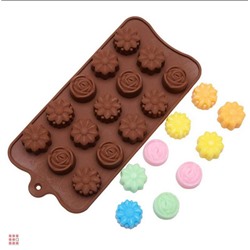 Форма силиконовая для льда и шоколада,карамели 15 ячеек, Микс