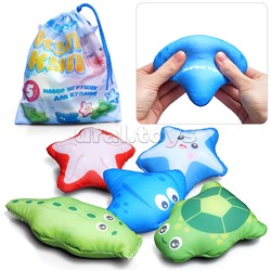 Игрушки антистресс для ванной 5 шт