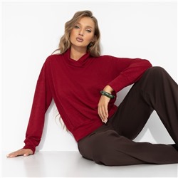 Джемпер с акцентным воротником, Свежий импульс (красный)