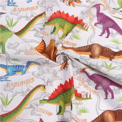 Пелёнка «Крошка Я. Динозавры», 70×120 см, бязь, хлопок 100%