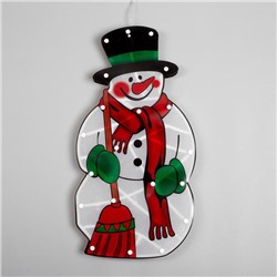 Светодиодная фигура «Снеговик» 23×43 см, пластик, 220 В, свечение мульти (RG/RB)