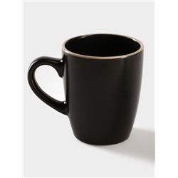 Кружка Доляна «Ваниль», 350 мл, керамика, чёрная