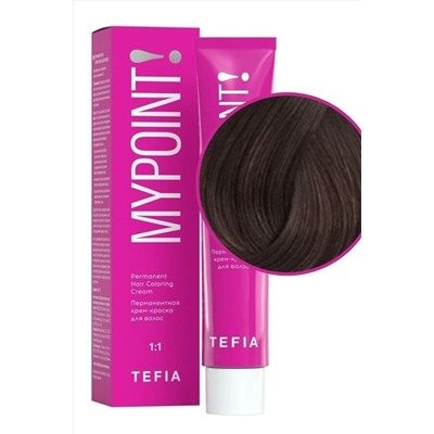 TEFIA Mypoint 6.81 Перманентная крем-краска для волос / Темный блондин коричнево-пепельный, 60 мл KRISTALLER, 1114493
