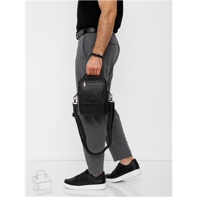 Сумка мужская кожаная 99778Z black Zinimsk