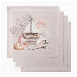 Набор салфеток «Этель. Коралловый риф», 40×40 см - 4 шт., 100% хлопок., 190 г/м²