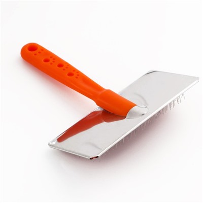 Пуходёрка «Лапки» большая, 12×13 см, без капель, оранжевая