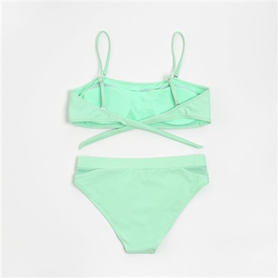 Купальник раздельный с лифом бандо женский MINAKU, зелёный, размер 42