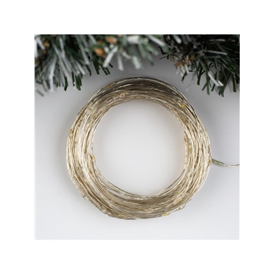 Гирлянда «Нить» 20 м роса, IP20, серебристая нить, 200 LED, свечение мульти, 12 В