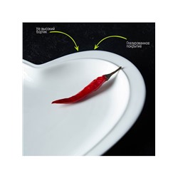 Блюдо Magistro «Сердце Бланш», 17.5×20×3 см, фарфор, белое