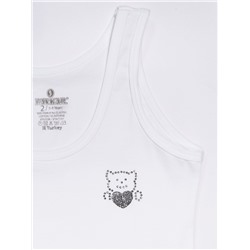 4110-01 Майка для девочки белая (BAYKAR)