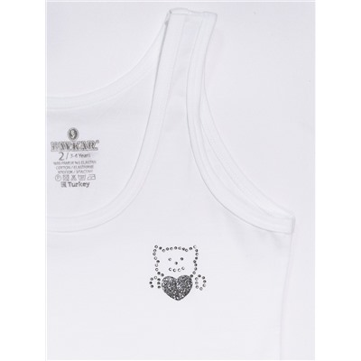 4110-01 Майка для девочки белая (BAYKAR)