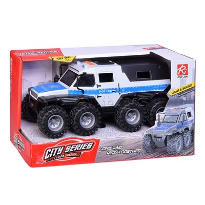 Машина "Полицейский броневик" (свет, звук) в коробке