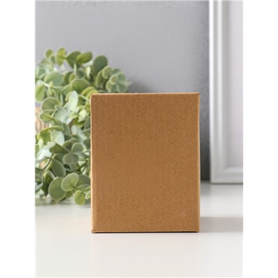 Шкатулка для украшений керамика с золотой линией «Птичка», с крышкой, 7×7×9 см