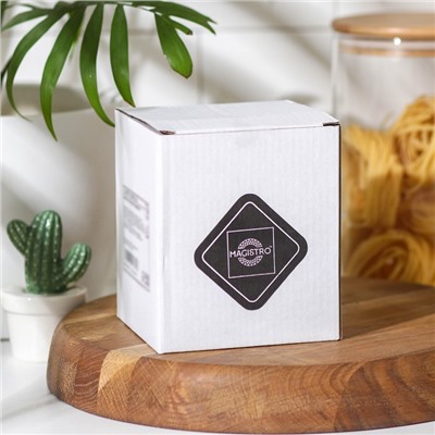 Банка стеклянная для сыпучих продуктов с бугельным замком Magistro «Эко», 500 мл, 10×10.3 см