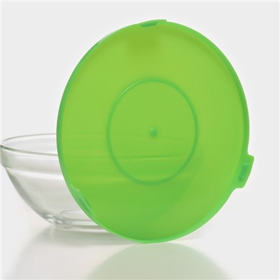 УЦЕНКА Набор стеклянных салатников Доляна «Классика», с крышками, 5 предметов: 900 мл (17×7.6 см), 500 мл (16×6 см), 350 мл (12.5×5.4 см), 200 мл (10.5×4.5 см), 130 мл (9×3.7 см), цвет зелёный