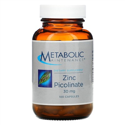Metabolic Maintenance, Пиколинат цинка, 30 мг, 100 капсул
