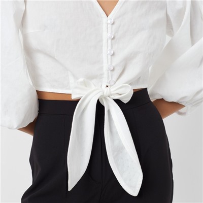 Топ женский MINAKU: Cotton collection, белый, размер 42