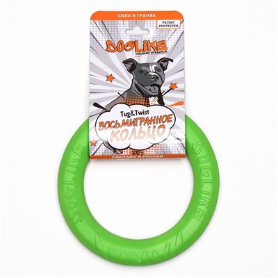 Кольцо «ДогЛайк» d=5195, 8-мигранное, миниатюрное, d=16.5 см, зелёное