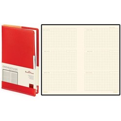 Еженедельник недатированный А6 160 стр. в клетку "METROPOL" (КРАСНЫЙ) 3-492/02 Bruno Visconti