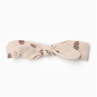 Повязки на голову «Крошка Я. Бантик», 2 шт., размер 46-48, бежевые