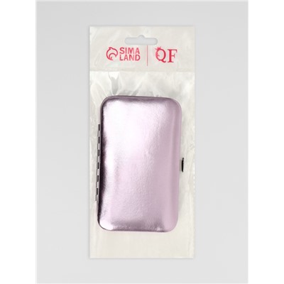 Набор маникюрный Metallic, 8 предметов, в футляре, розовый