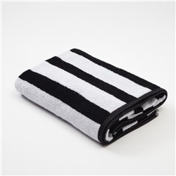 Полотенце махровое Этель ЧБ «Полоски», пестроткань, 70×130 см