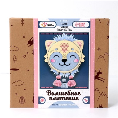 Плетение панно своими руками «Котик», набор для творчества