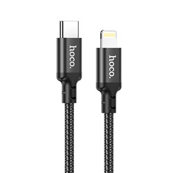 Кабель Type-C - Apple lightning Hoco X14 Double speed PD 20W 200см 3A  (black)
