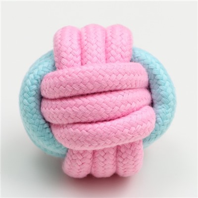 Мячик из каната, 6 см, цвет мятный, розовый