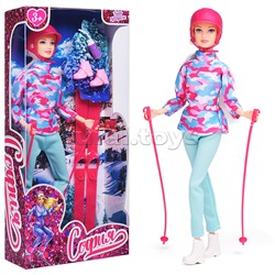 Кукла София 29 см. Лыжи (руки и ноги сгиб., аксесс.) в коробке