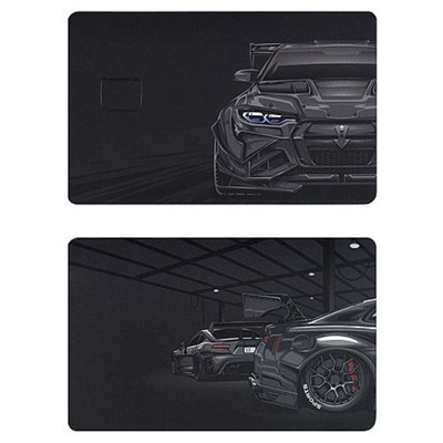 Наклейки  8,6х5,4 см. на банковскую карту 2 шт. "ТАЧКА" ПВХ 71707 Феникс