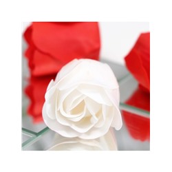 Мыльные розочки, красные и белые, набор 9 шт.