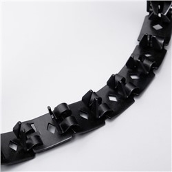 Ошейник строгий пластинчатый вороненый, 50×2.3 см