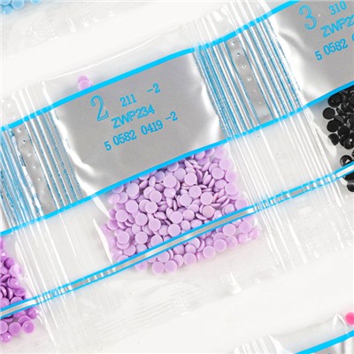 Алмазная мозаика - стикер на новый год для детей с частичным заполнением «Милые зверюшки», набор для творчества