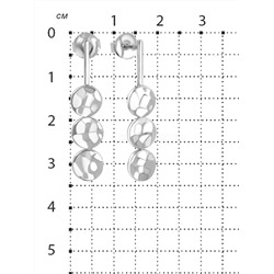 Серьги-пусеты из серебра родированные 925 пробы 18550RHр