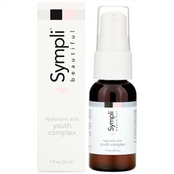 Sympli Beautiful, омолаживающая сыворотка с гиалуроновой кислотой, 30 мл (1 жидк. унция)